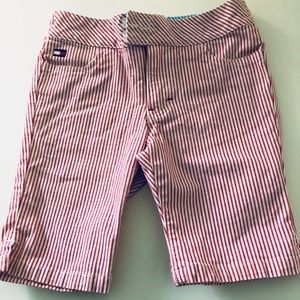 Red striped shorts